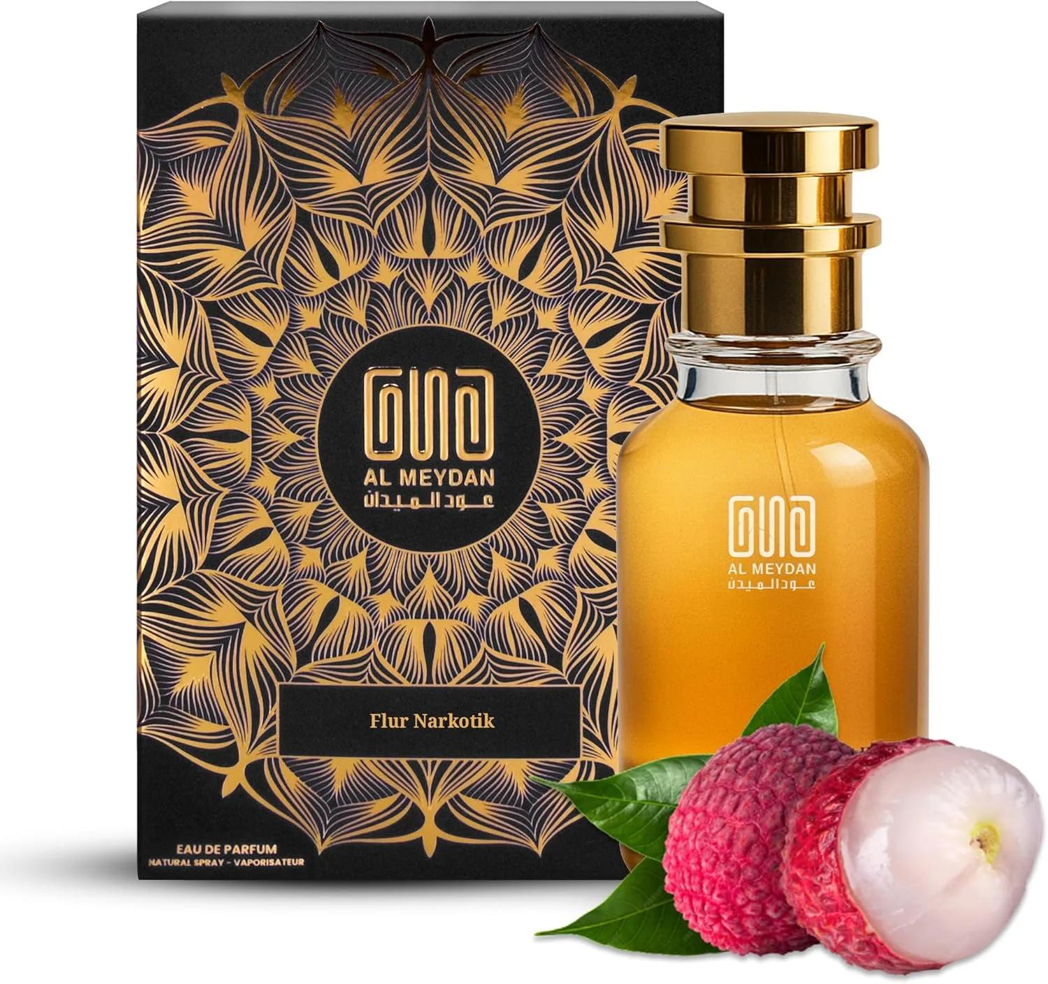 عطر روغنی عود المیدان زنانه و مردانه – الهام گرفته از فلور نارکوتیک – عطر روغنی بدون الکل با رایحه لیچی، یاس و مشک – ماندگاری طولانی، ظریف و مدرن (30 میلی لیتر)