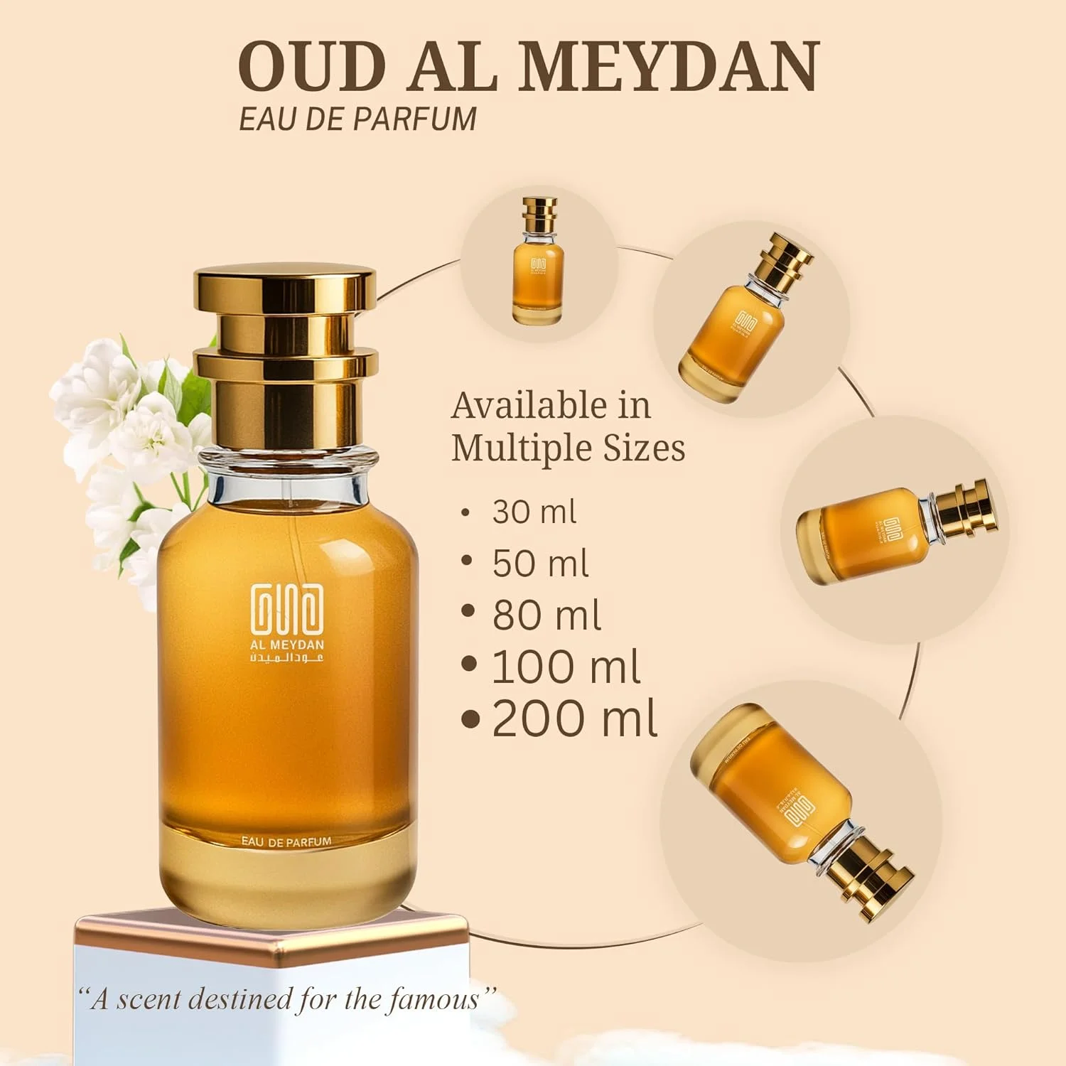 عطر روغنی زنانه عود المیدان – رایحه ای از بیوتیفول – روغن عطر گلی و چوبی بدون الکل با عنبر، یاس و سدر – ماندگاری طولانی 8-10 ساعت (80 میلی لیتر)