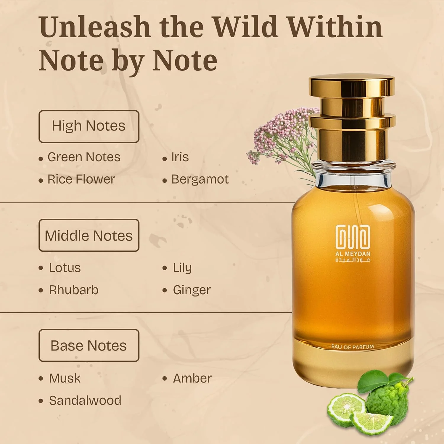 عطر روغنی عود المیدان زنانه – مشابه ادکلن Addrun Beautiful – عطر گلی بدون الکل با رایحه های سبز، لوتوس و عنبر – ماندگاری طولانی 8 تا 10 ساعت (50 میلی لیتر)