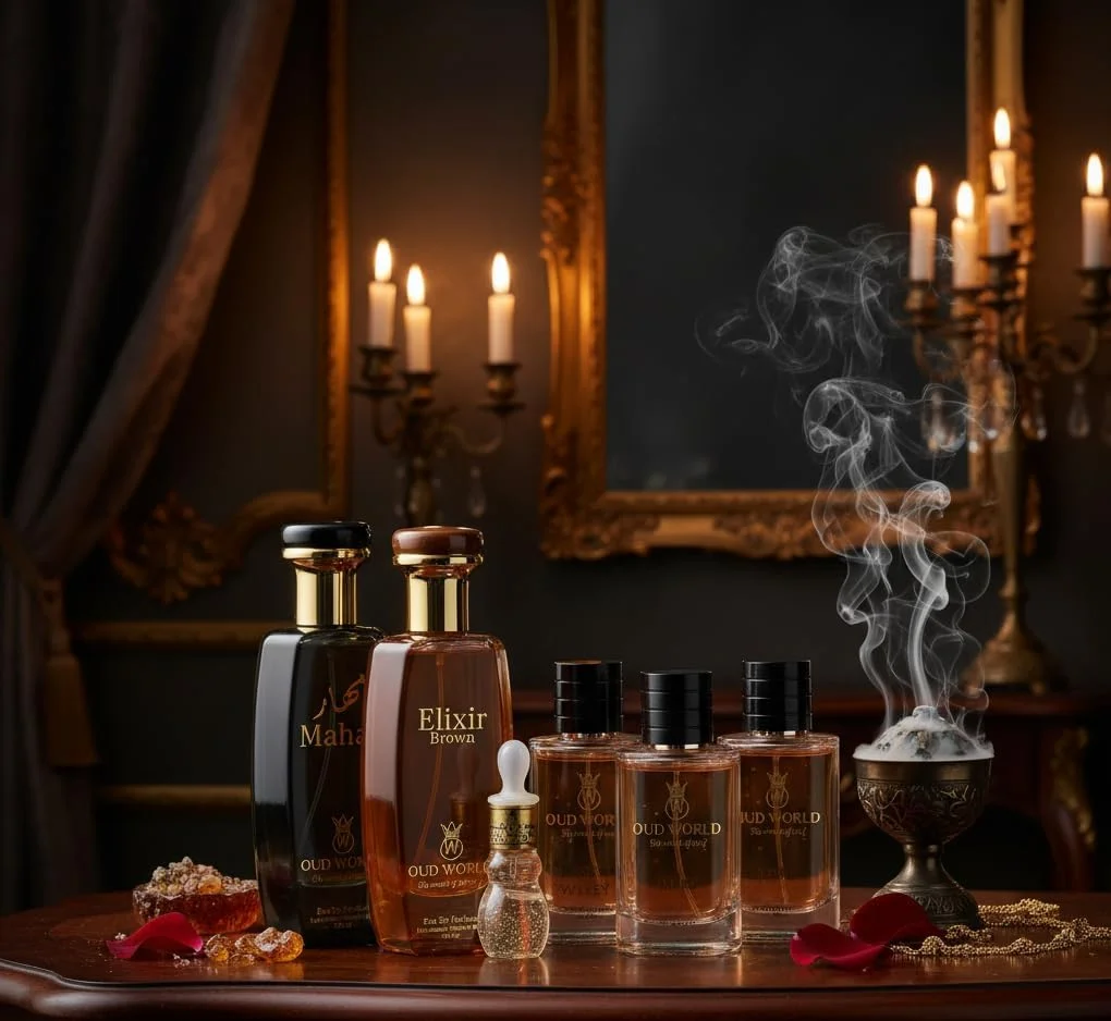 مجموعه هدیه عطر عود ورلد – بسته 6 عددی عطر | ماهیر، اکسیر براون، هادسون ولی، مرج، کامره و روغن عطر | عطرهای عربی ماندگار و یونیسکس برای مردان و زنان مجموعه هدیه عطر عود ورلد – بسته 6 عددی عطر | ماهیر، اکسیر براون، هادسون ولی، مرج، کامره و روغن عطر | عطرهای عربی ماندگار و یونیسکس برای مردان و زنان