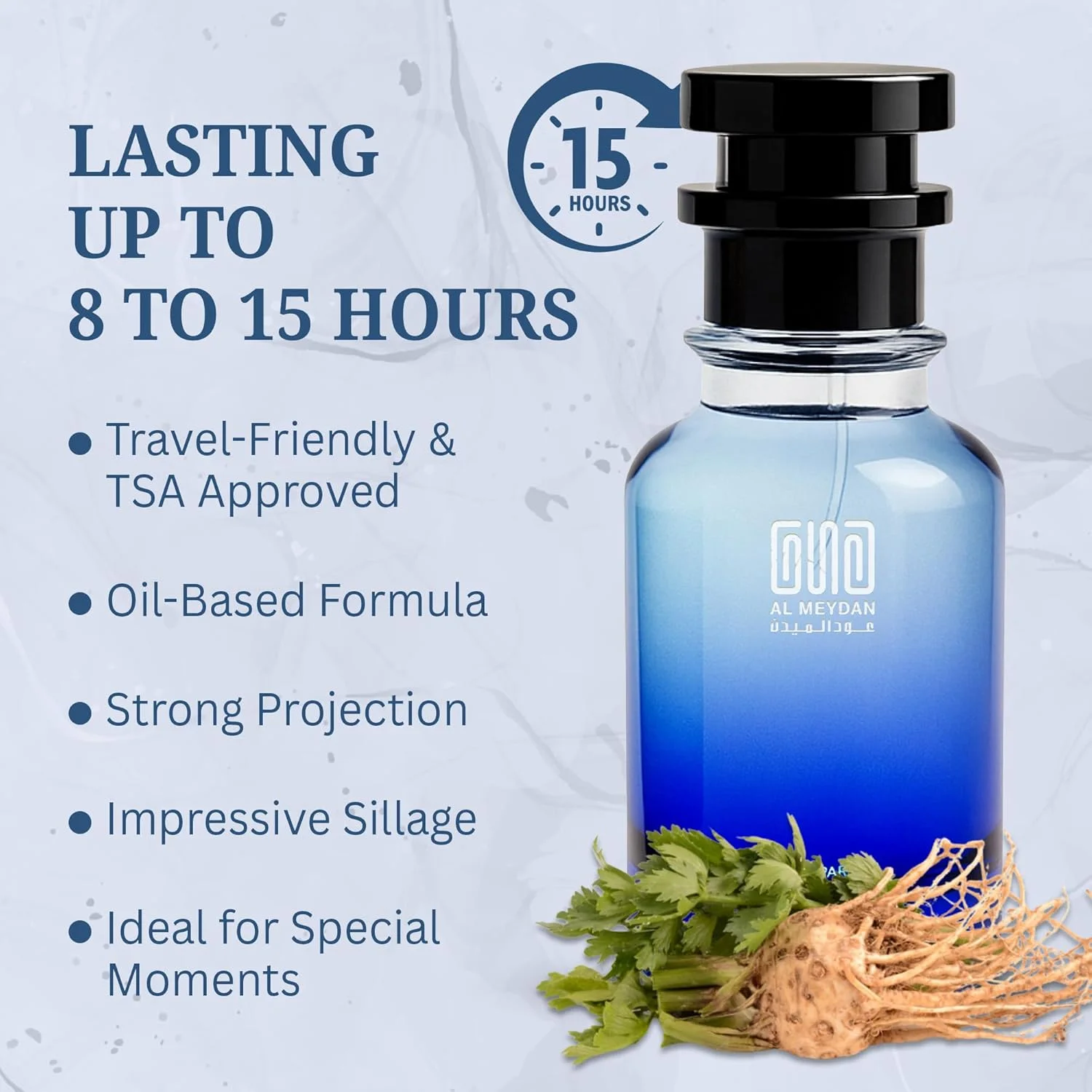 عطر روغنی عود المیدان برای زنان و مردان – الهام گرفته از دث ایر – عطر روغنی بدون الکل با رایحه نعناع هندی، وتیور و لابدانوم – ماندگاری طولانی، جسورانه و دودی (30 میلی لیتر) عطر روغنی عود المیدان برای زنان و مردان – الهام گرفته از دث ایر – عطر روغنی بدون الکل با رایحه نعناع هندی، وتیور و لابدانوم – ماندگاری طولانی، جسورانه و دودی (30 میلی لیتر)