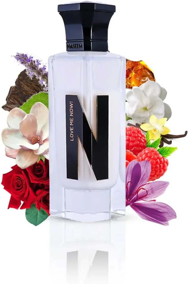 ادکلن مردانه و زنانه نسیم Love Me Now Aqua Eau De Parfum حجم 75 میلی لیتر سری N - ترکیبی ظریف از گل و عود - ماندگاری طولانی، ضد حساسیت، عطر بدون الکل مناسب برای انواع پوست