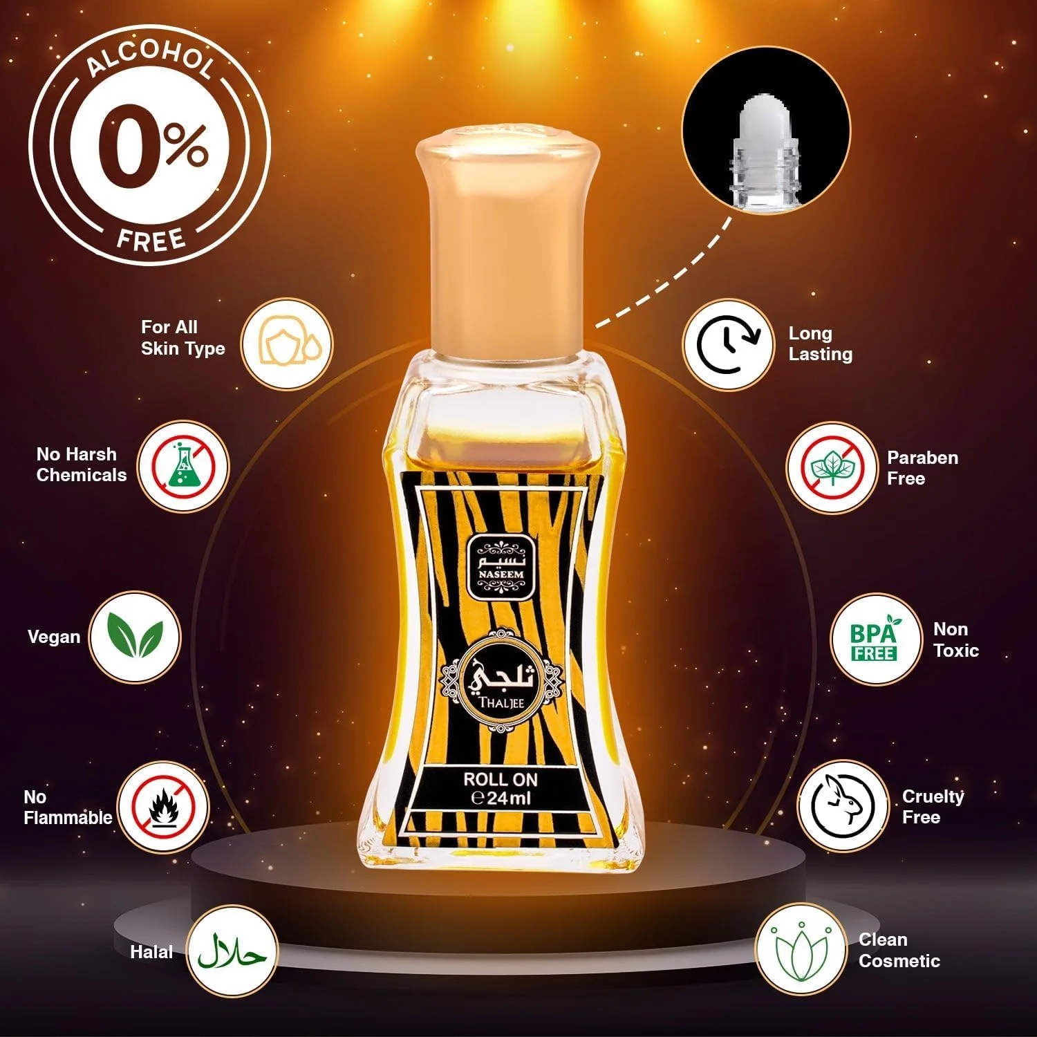 عطر روغنی رولی 24 میلی لیتری نسیم ثلجی | رایحه ای ظریف از عود، عنبر، چرم، ادویه و مشک برای آقایان و بانوان | بدون الکل، ادو پرفیوم لوکس با ماندگاری طولانی | روغن عطر روغنی رولی 24 میلی لیتری نسیم ثلجی | رایحه ای ظریف از عود، عنبر، چرم، ادویه و مشک برای آقایان و بانوان | بدون الکل، ادو پرفیوم لوکس با ماندگاری طولانی | روغن