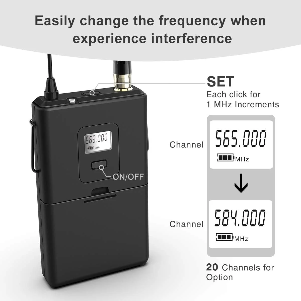 سیستم میکروفون بی سیم FIFINE، مجموعه میکروفون بی سیم Fifine با میکروفون های هدست/یقه ای Lavalier، فرستنده/گیرنده کمربندی، ایده آل برای آموزش، موعظه و سخنرانی های عمومی.(K037B) سیستم میکروفون بی سیم FIFINE، مجموعه میکروفون بی سیم Fifine با میکروفون های هدست/یقه ای Lavalier، فرستنده/گیرنده کمربندی، ایده آل برای آموزش، موعظه و سخنرانی های عمومی.(K037B)