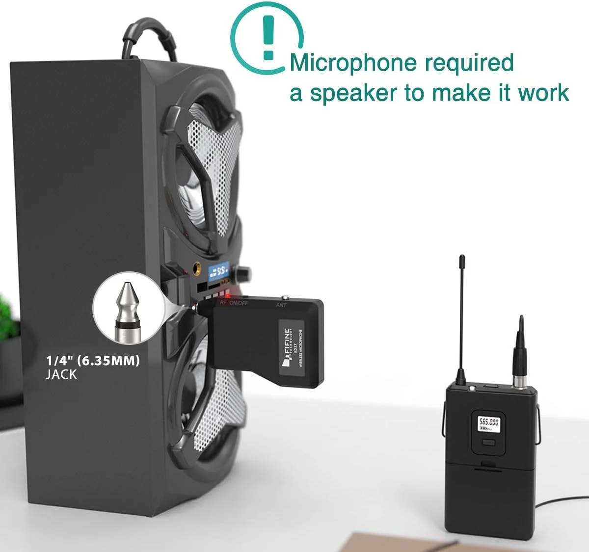 سیستم میکروفون بی سیم FIFINE، مجموعه میکروفون بی سیم Fifine با میکروفون های هدست/یقه ای Lavalier، فرستنده/گیرنده کمربندی، ایده آل برای آموزش، موعظه و سخنرانی های عمومی.(K037B) سیستم میکروفون بی سیم FIFINE، مجموعه میکروفون بی سیم Fifine با میکروفون های هدست/یقه ای Lavalier، فرستنده/گیرنده کمربندی، ایده آل برای آموزش، موعظه و سخنرانی های عمومی.(K037B)