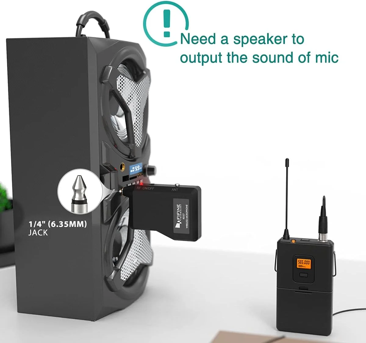 سیستم میکروفون یقه ای بی سیم یقه ای 20 کاناله UHF FIFINE با فرستنده Bodypack، میکروفون یقه ای مینی XLR مادگی و گیرنده قابل حمل، خروجی 1/4 اینچی. ایده آل برای اجرای زنده. (K037) سیستم میکروفون یقه ای بی سیم یقه ای 20 کاناله UHF FIFINE با فرستنده Bodypack، میکروفون یقه ای مینی XLR مادگی و گیرنده قابل حمل، خروجی 1/4 اینچی. ایده آل برای اجرای زنده. (K037)