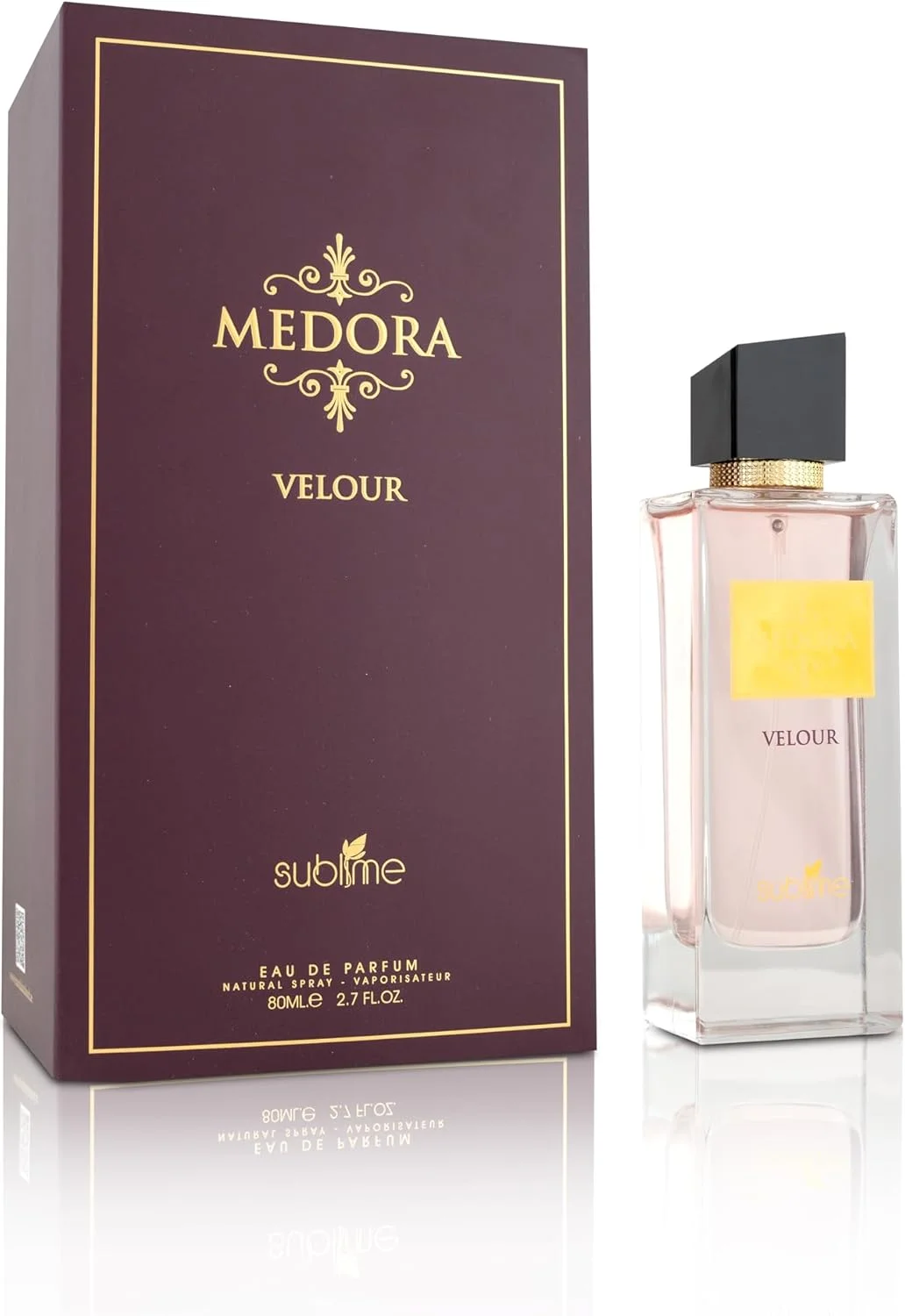 ادکلن 80 میلی لیتری MAMLAKAT AL OUD Medora Velour به همراه ادکلن 100 میلی لیتری از برند Sublime