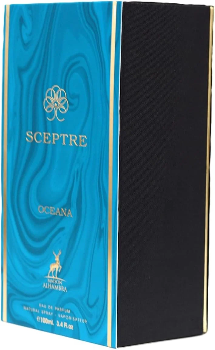 ادکلن اسپری Maison Alhambra Sceptre Oceana Eau de Parfum مناسب برای آقایان و بانوان، 100 میلی لیتر ادکلن اسپری Maison Alhambra Sceptre Oceana Eau de Parfum مناسب برای آقایان و بانوان، 100 میلی لیتر