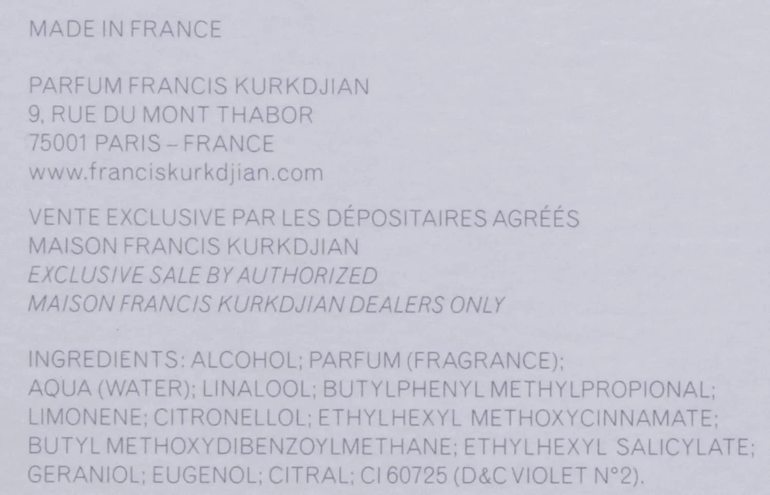 Maison Francis Kurkdjian Oud Eau De Parfum - 70 میل Maison Francis Kurkdjian Oud Eau De Parfum - 70 میل