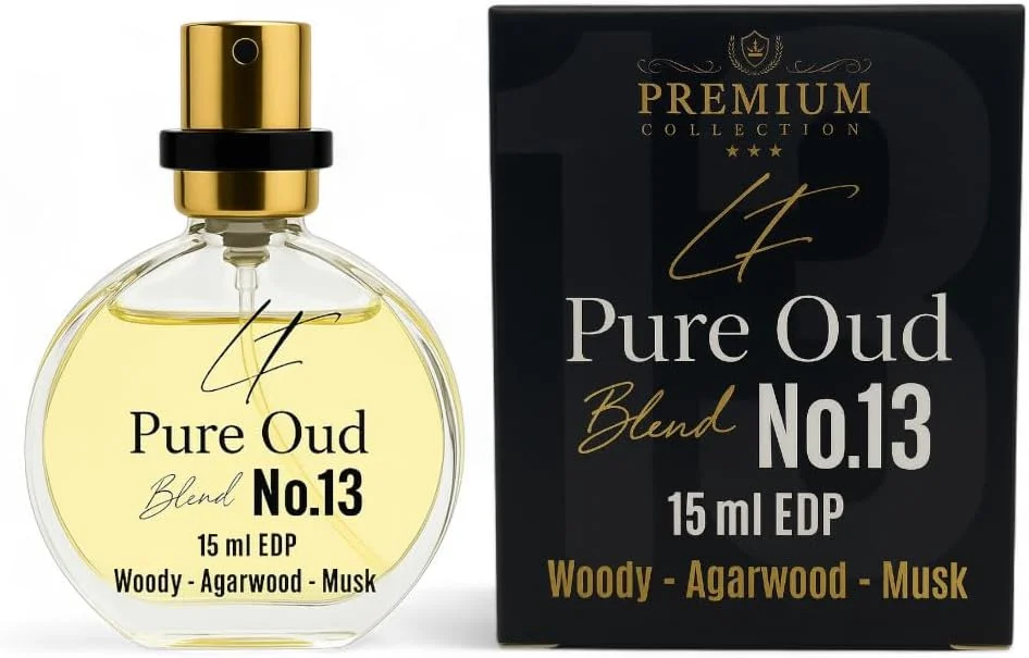 LIVFRAGRANCE Blend No.13 عود خالص | 15 میل ادو پرفیوم | رایحه شرقی چوبی قوی | عطر لوکس نیش ماندگار برای مردان و زنان