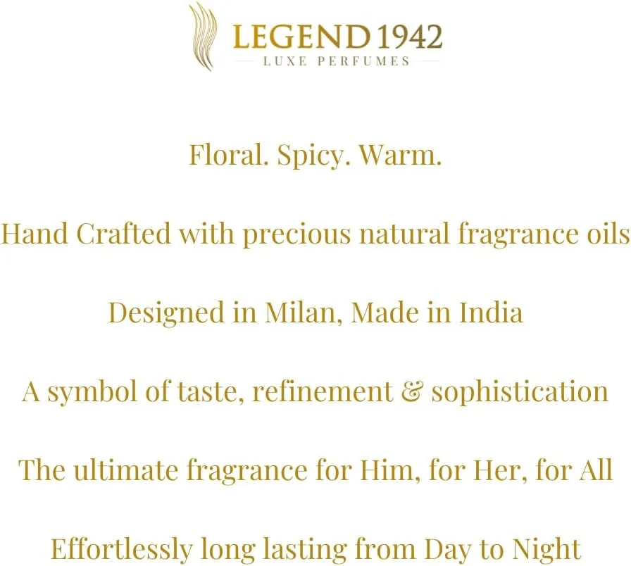 عطر لوکس لجند 1942 از آمیتاب باچان، عطر مایع ماندگار سفید فلامبویان برای زنانه و مردانه، ادکلن - رایحه شیرین گلی، هدیه تولد، ملزومات روزمره، 30 میلی لیتر