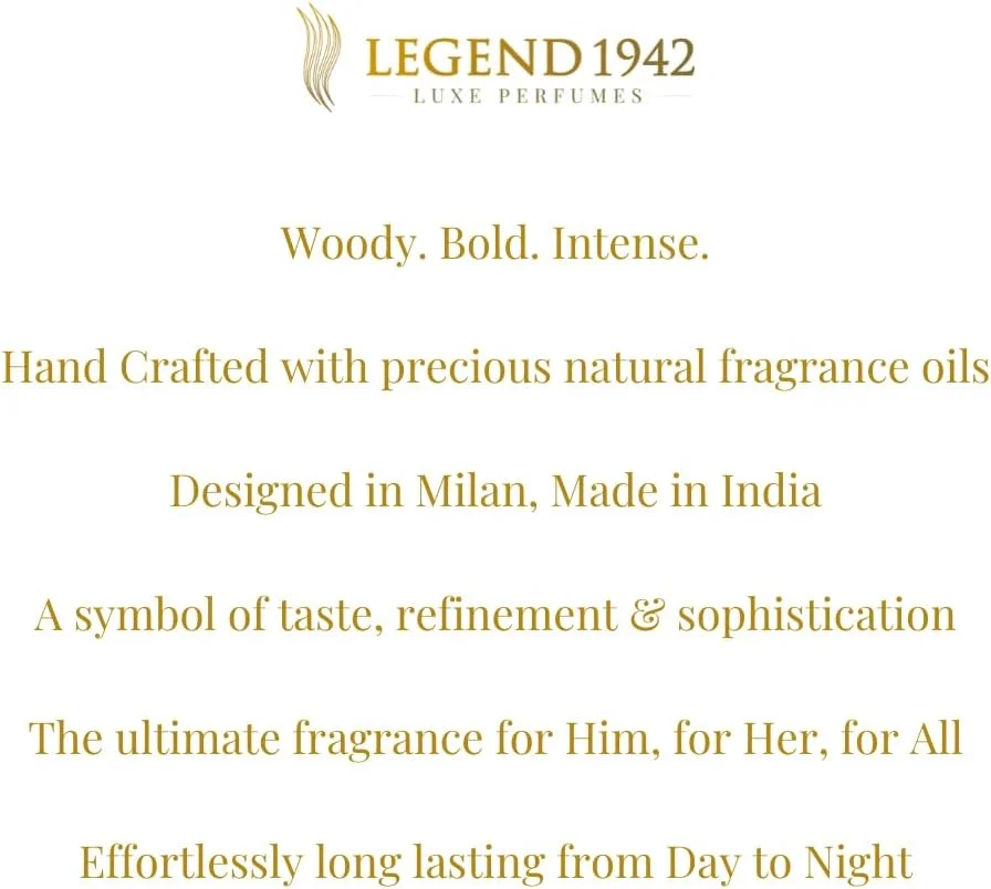 عطر لوکس Legend 1942 از آمیتاب باچان | عطر ماندگار Heritage White برای مردان و زنان | ادکلن - رایحه چوبی | هدیه تولد سالگرد ازدواج برای همسر | ملزومات روزمره | 100 میلی لیتر