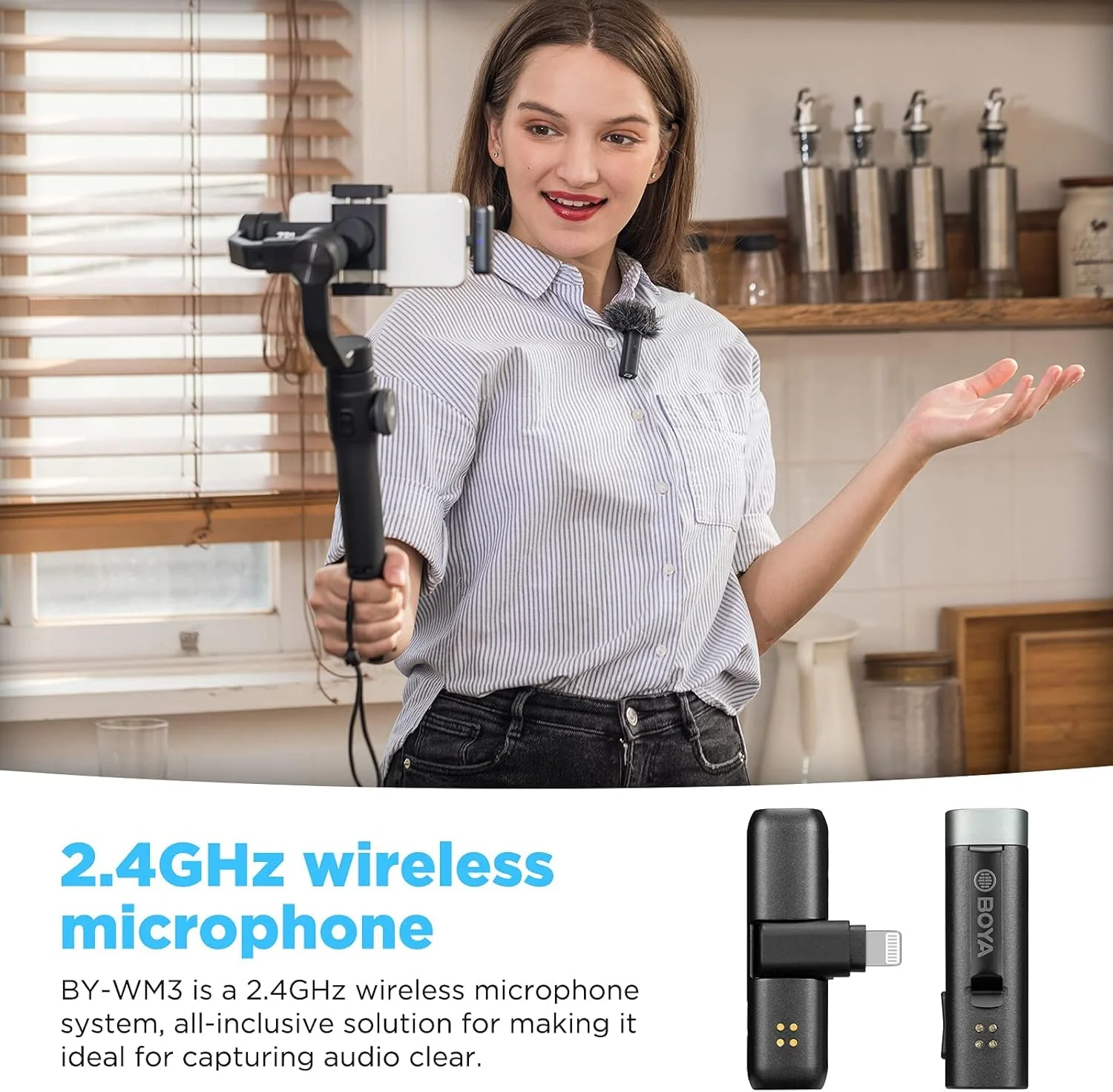 میکروفون یقه ای بی سیم بویا مدل BY-WM3D، مشکی میکروفون یقه ای بی سیم بویا مدل BY-WM3D، مشکی