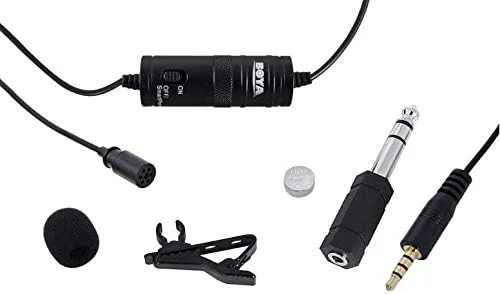 میکروفون یقه‌ای استریو Boya BY-M1 برای دوربین‌های Canon Nikon iPhone DSLR، ضبط کننده‌های صدا