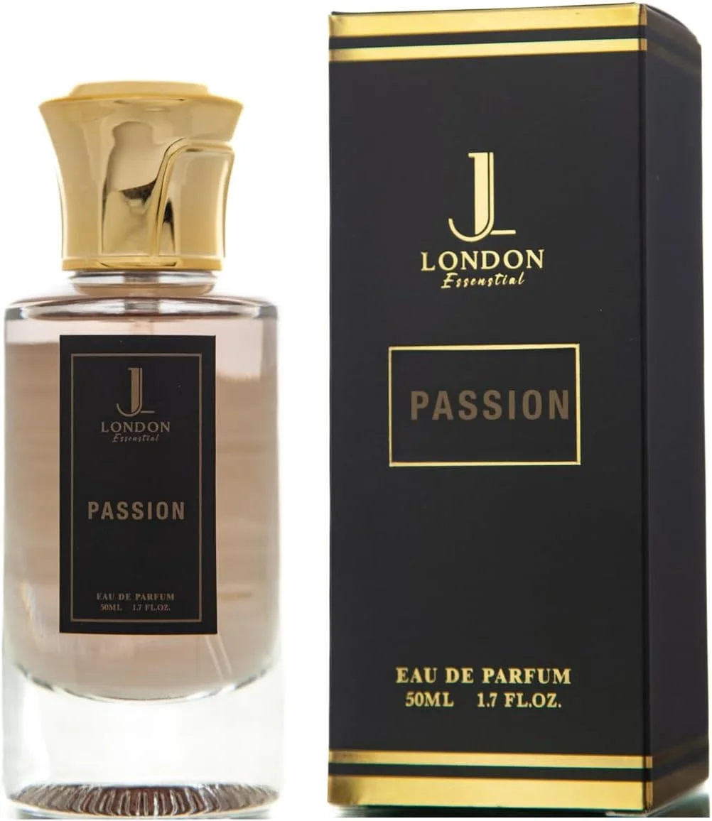 عطر ادو پرفیوم JAN LONDON ESSENTIAL - PASSION برای مردان و زنان، عطر یونیسکس ماندگار الهام گرفته شده برای بانوان و آقایان 50 میلی لیتر