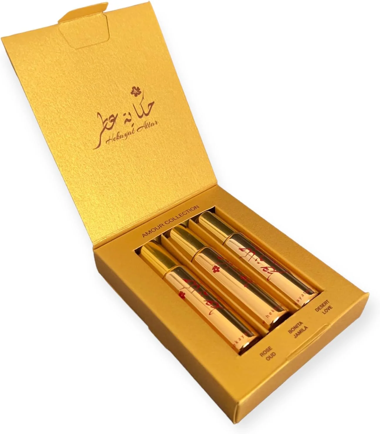 ست کشف عطر حکایات عطار | مجموعه آمور (رز عود، بونیتا جمیلا و عشق صحرا) 3 عدد 10 میلی لیتر