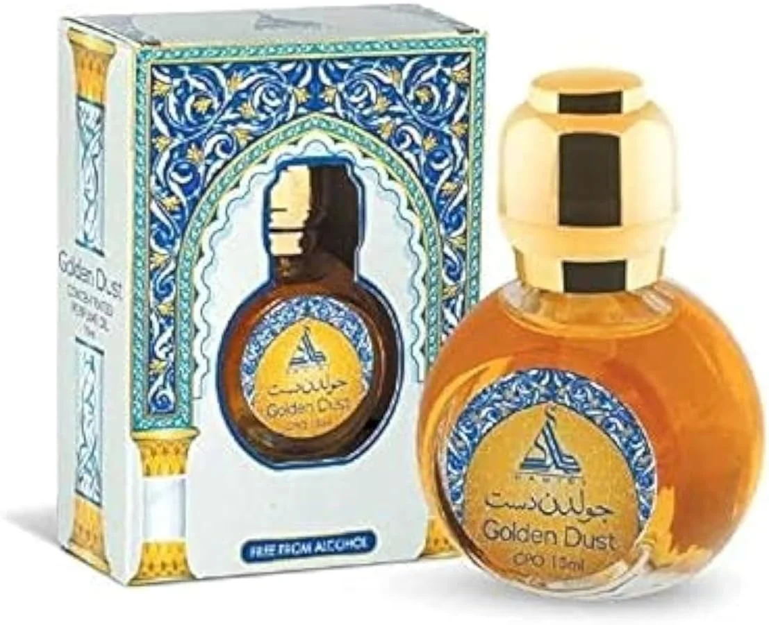 عطر روغنی متمرکز گلدن داست حمیدی، 15 میلی لیتر