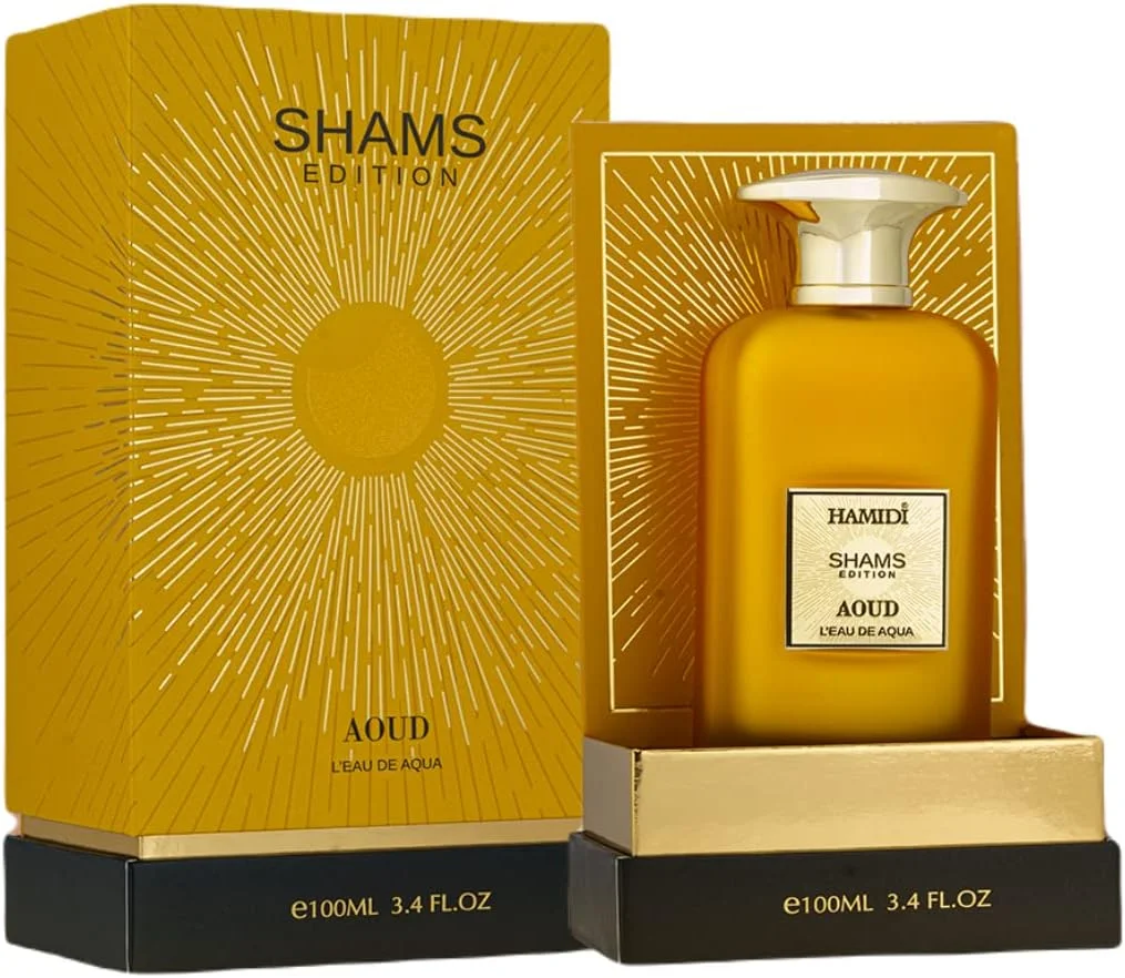 عطر یونیسکس حمیدی، شمس ادیشن عود، ادو آکوا پرفیومز، 100 میلی لیتر، عطر آبی، ماندگاری طولانی