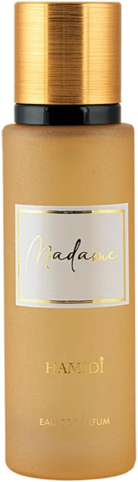 عطر مردانه حمیدی پرفیومز مدل مادام ادو پرفیوم 30 میلی لیتر طلایی، رایحه ای برای او، عطر ماندگار