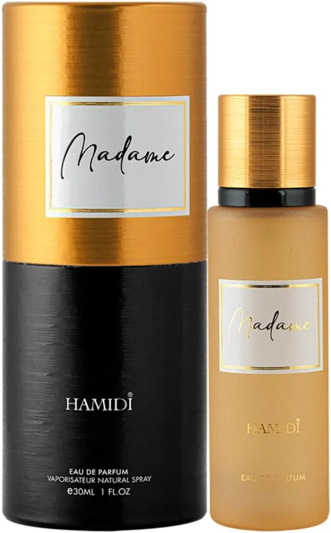 عطر مردانه حمیدی پرفیومز مدل مادام ادو پرفیوم 30 میلی لیتر طلایی، رایحه ای برای او، عطر ماندگار عطر مردانه حمیدی پرفیومز مدل مادام ادو پرفیوم 30 میلی لیتر طلایی، رایحه ای برای او، عطر ماندگار