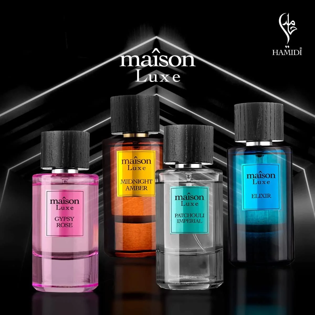 ادکلن غیر الکلی حمیدی Maison Luxe Midnight Amber Woody Eau de Parfum 110ml - عطر مردانه - عطر زنانه - رایحه - مجموعه های جدید ادکلن غیر الکلی حمیدی Maison Luxe Midnight Amber Woody Eau de Parfum 110ml - عطر مردانه - عطر زنانه - رایحه - مجموعه های جدید