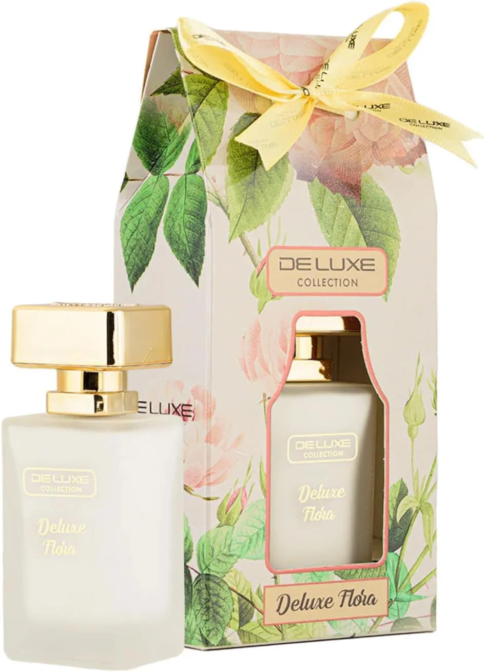 عطر زنانه غیر الکلی حمیدی مدل Deluxe Flora از مجموعه Deluxe Collection حجم 50 میلی لیتر