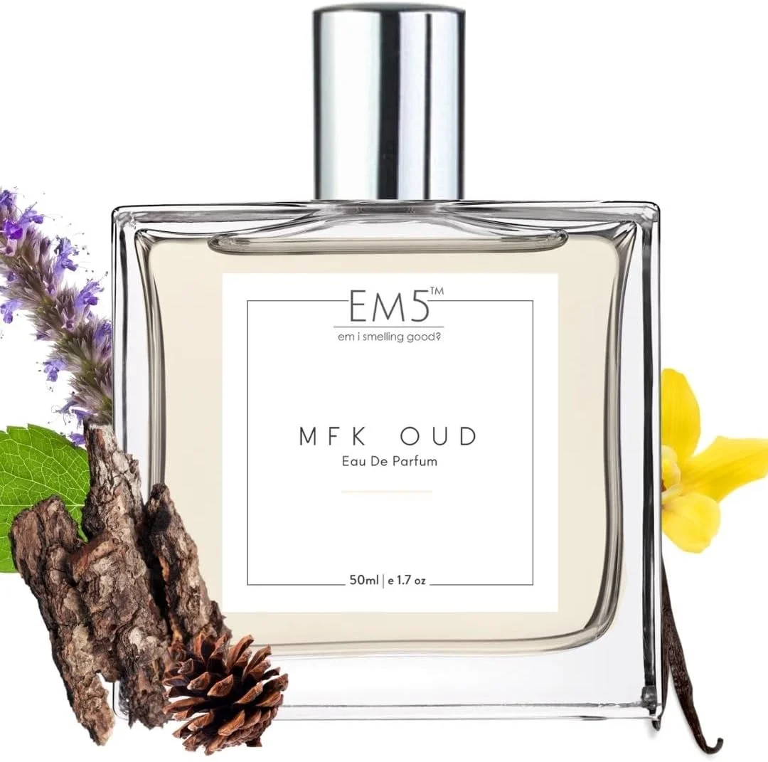 عطر عود زنانه/مردانه EM5™ MFK | عود گرم و تند معطر | اسپری ادو پرفیوم برای آقایان و بانوان | رایحه قوی و ماندگار | هدیه لوکس برای او/او