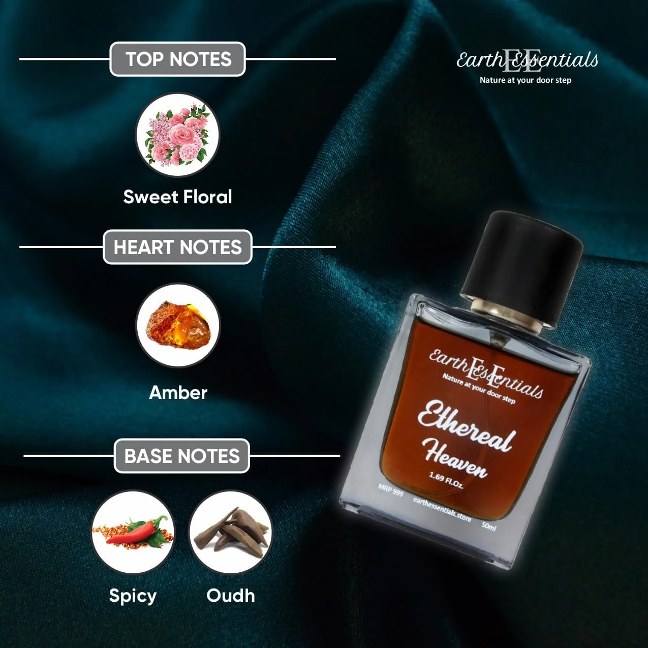 عطر اثیری Earth Essentials، رایحه گلی طبیعی ماندگار برای بدن، عطر تازه و معطر، مناسب استفاده روزمره، عطر یونیسکس ایده آل برای مردان و زنان، اسپری ادو پرفیوم لوکس 30 میلی لیتر، بسته 1 عددی
