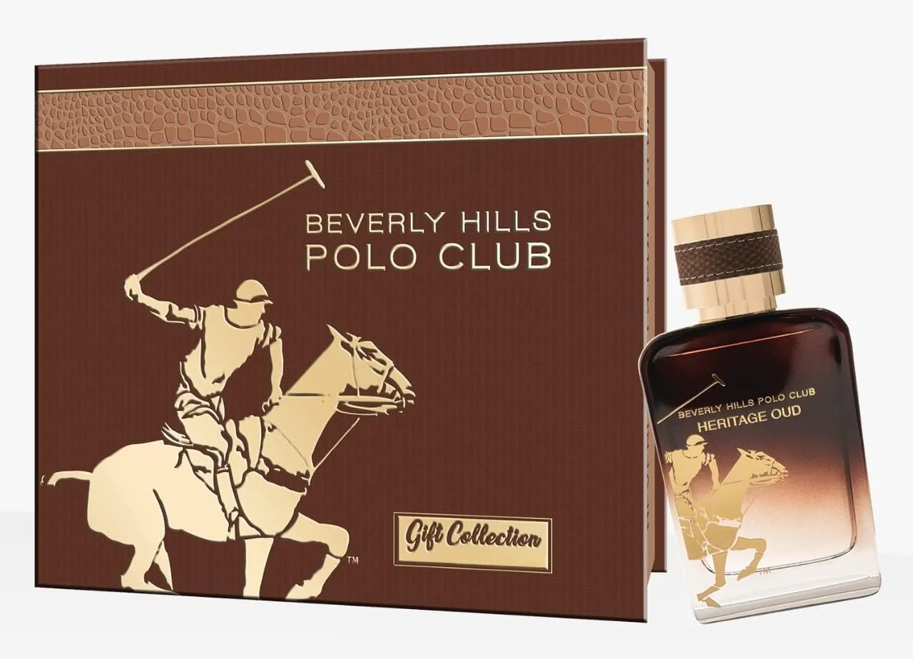 ست هدیه زنانه Beverly Hills Polo Club HERITAGE OUD ادو پرفیوم 100 میلی لیتر + کمربند چرمی