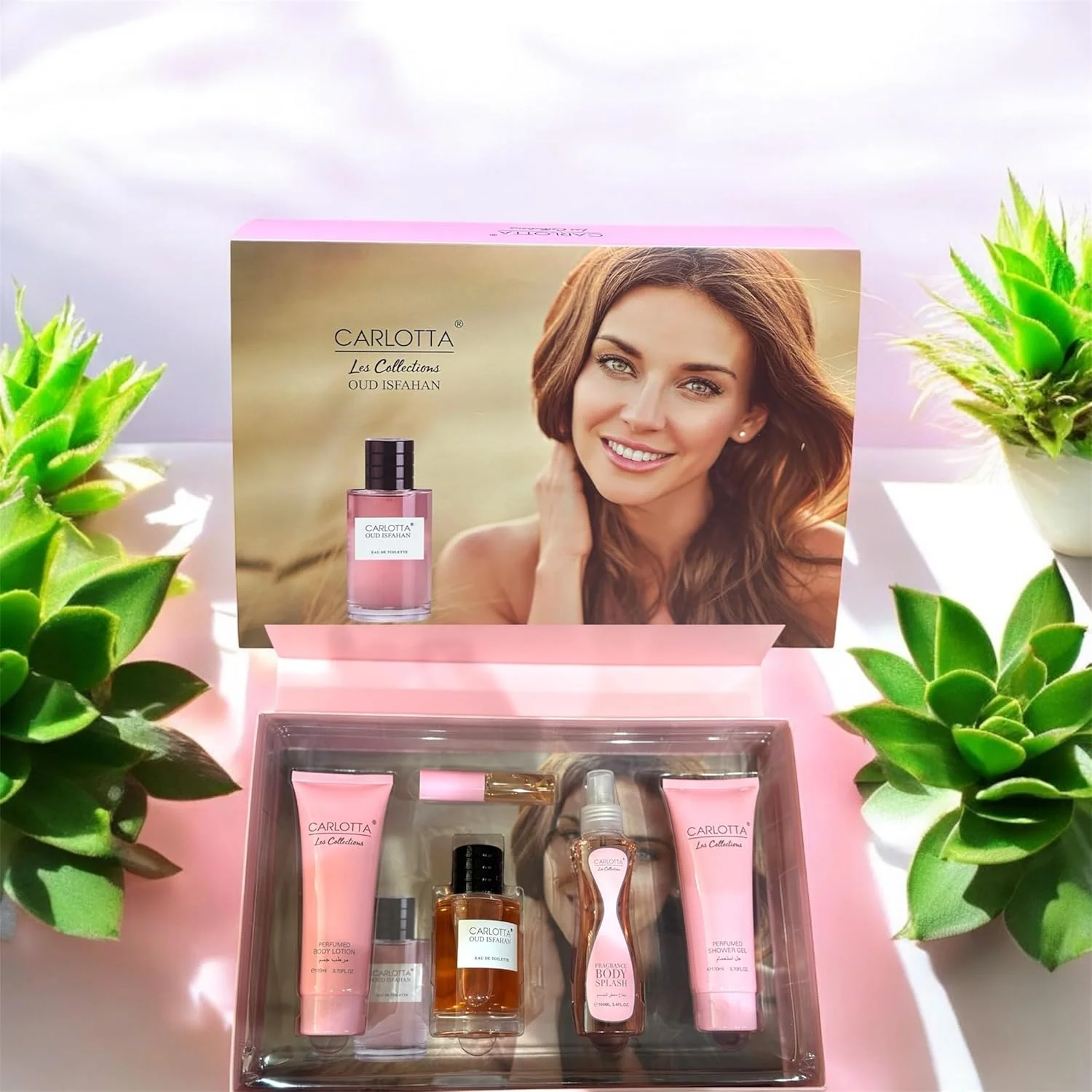 مجموعه هدیه ادو پرفیوم زنانه کارلوتا له کالکشن عود اصفهان (بسته 5 عددی)
