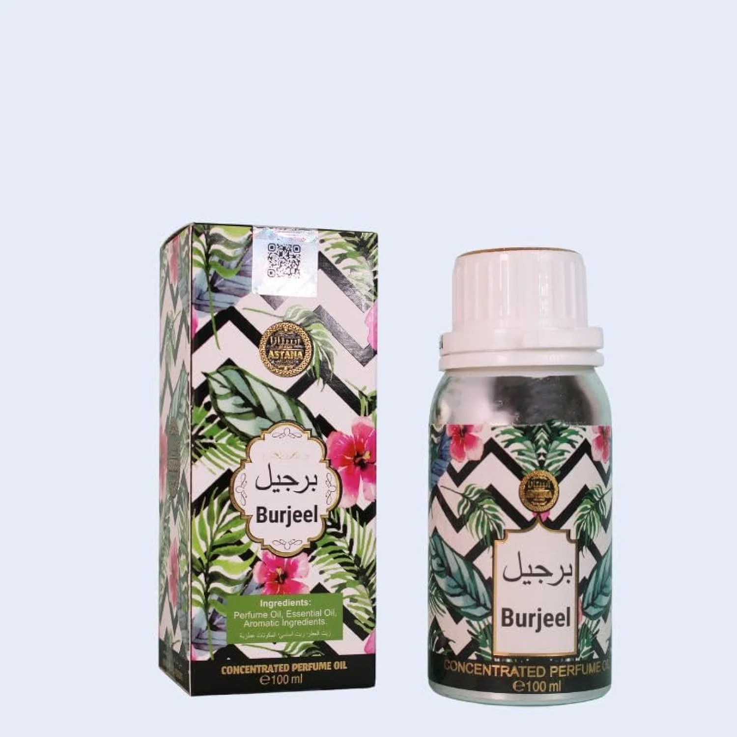 روغن عطر کنستانتره برجیل آستانا میلانو – 100 میلی لیتر | رایحه ممتاز و ماندگار برای آقایان و بانوان | رایحه عود عربی غنی | روغن عطر بدون الکل | عطر لوکس یونیسکس برای استفاده روز و شب