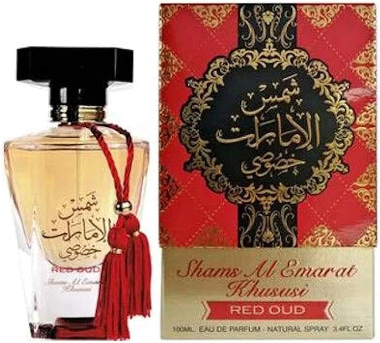 عطر ادو پرفیوم شمس الامارات خصوصی رز قرمز ارض الزعفران، 100 میلی لیتر