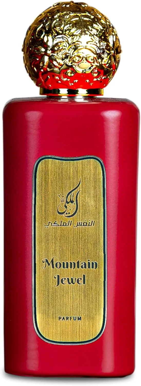 عطر جواهر کوهستان Alnfs Almlky – رایحه عود، وانیل و زعفران унисекс – بطری قرمز پررنگ 70 میلی لیتری | رایحه ماندگار و قوی | جعبه هدیه لوکس | مناسب برای استفاده روزانه و مناسبت های خاص
