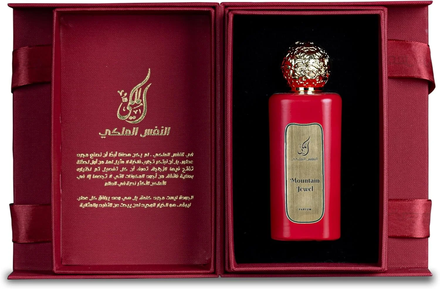عطر جواهر کوهستان Alnfs Almlky – رایحه عود، وانیل و زعفران унисекс – بطری قرمز پررنگ 70 میلی لیتری | رایحه ماندگار و قوی | جعبه هدیه لوکس | مناسب برای استفاده روزانه و مناسبت های خاص عطر جواهر کوهستان Alnfs Almlky – رایحه عود، وانیل و زعفران унисекс – بطری قرمز پررنگ 70 میلی لیتری | رایحه ماندگار و قوی | جعبه هدیه لوکس | مناسب برای استفاده روزانه و مناسبت های خاص