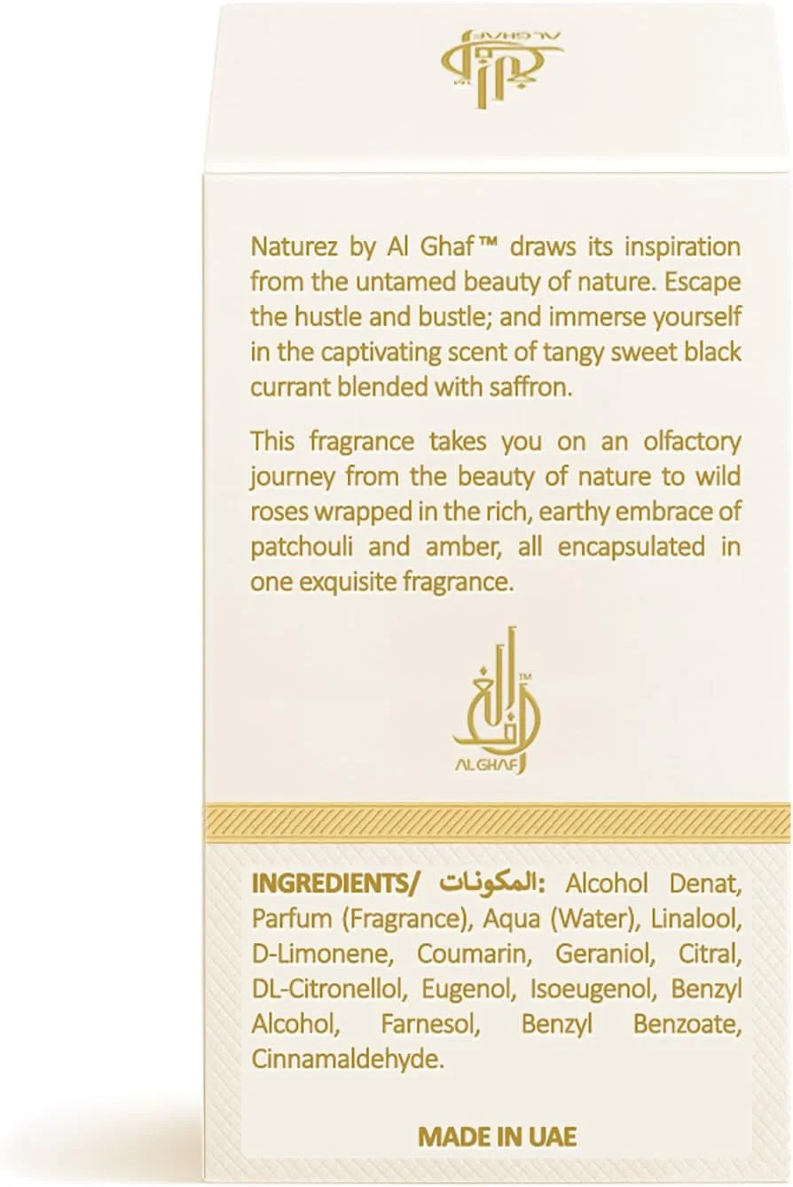 ادو پرفیوم Naturez از الغاف، 100 میلی لیتر، عطر لوکس ماندگار унисекс با رایحه انگور فرنگی سیاه، رز و عنبر، عطری شیک برای مردان و زنان، هدیه ای ایده آل برای هر مناسبت