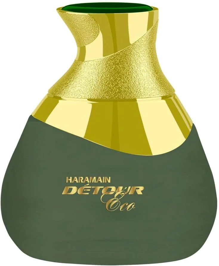 ادکلن الحرمین دیتور نویر اکو ادو پرفیوم 100 میلی لیتر | عطر شرقی چوبی یونیسکس – اسطوخودوس، مریم گلی، ترنج، زعفران، پرالین، عود و سدر | عطر ماندگار سازگار با محیط زیست