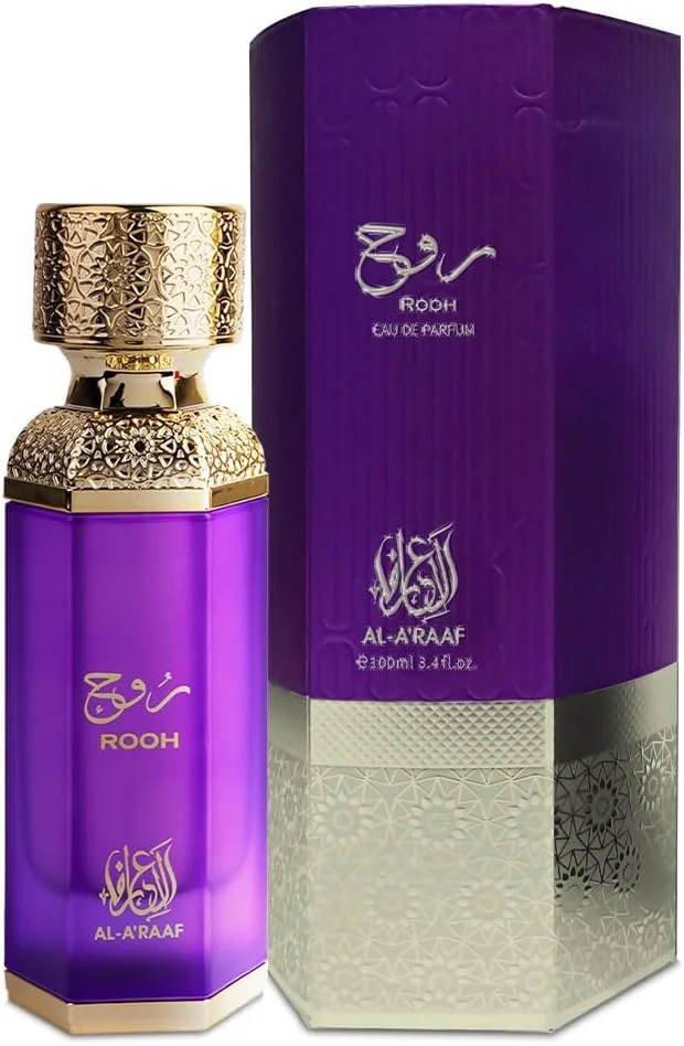 عطر روح از AL A’RAAF حجم 100 میلی لیتر - کهربایی گلی با رایحه بادام، یاس سامباک و رز بلغاری - عطری غنی و مجلل زنانه