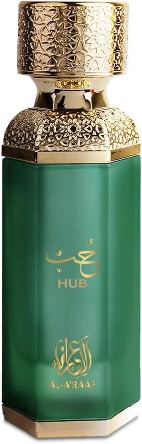 عطر هاب AL A’RAAF حجم 100 میلی لیتر - کهربایی گلی با شربت انگور فرنگی سیاه، رز ترکی و داوانا - رایحه ای عمیق و رمانتیک زنانه
