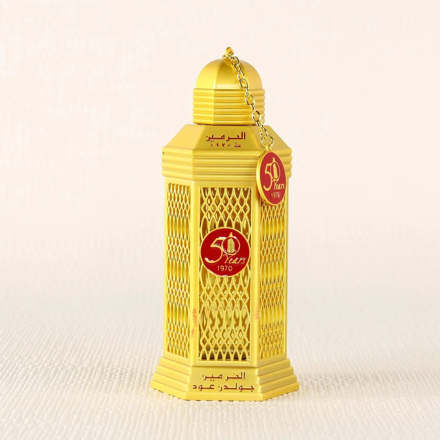 ادکلن مردانه/زنانه الحرمین گلدن عود 100 میلی لیتر | عطر شرقی تند ماندگار | عود، عنبر، وانیل و چوب صندل | عطر لوکس عربی هدیه برای مردان و زنان