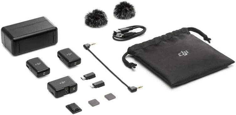 میکروفون DJI Mic (2 TX + 1 RX با محفظه شارژ)، میکروفون یقه ای بی سیم، برد 250 متری، باتری 15 ساعته، میکروفون حذف نویز برای کامپیوتر، آیفون، ولاگ، نسخه امارات میکروفون DJI Mic (2 TX + 1 RX با محفظه شارژ)، میکروفون یقه ای بی سیم، برد 250 متری، باتری 15 ساعته، میکروفون حذف نویز برای کامپیوتر، آیفون، ولاگ، نسخه امارات