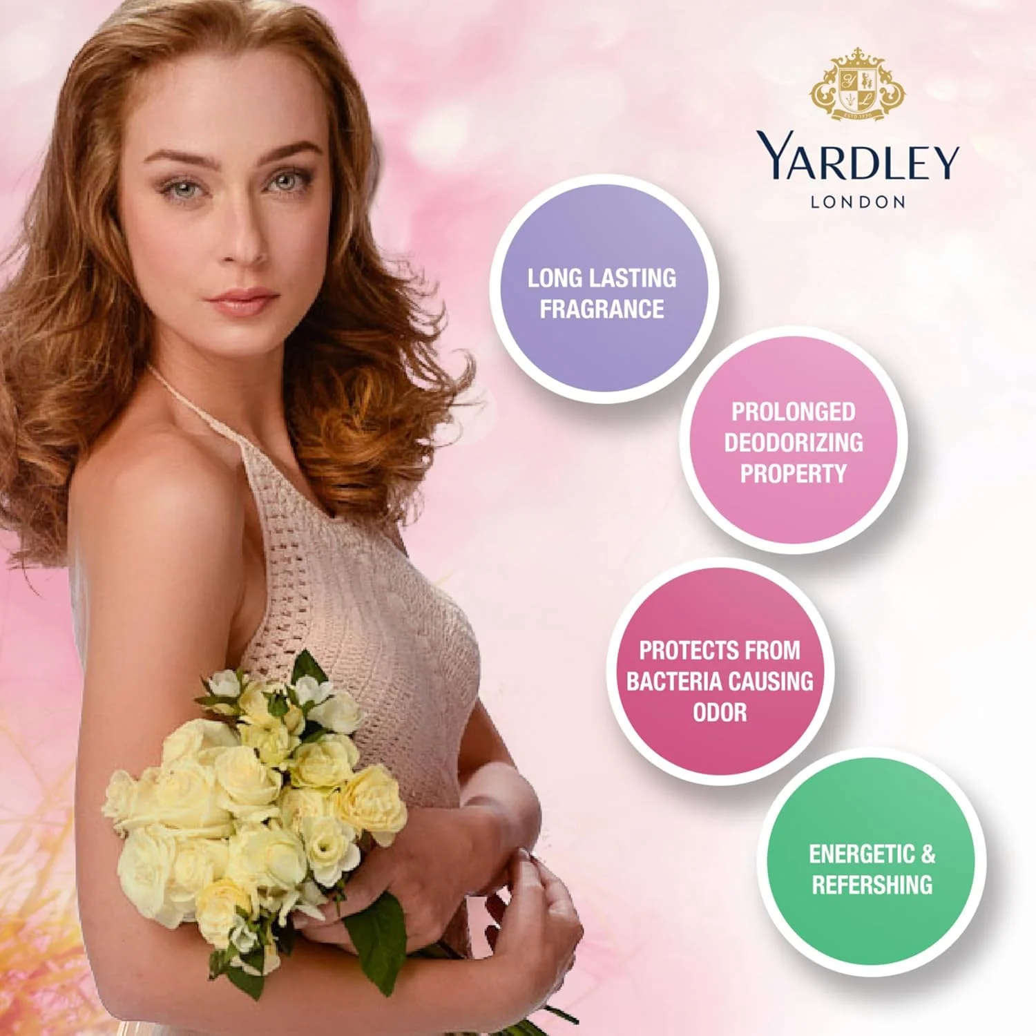 اسپری بدن زنانه یاردلی لندن مدل Feather - حجم 150 میلی لیتر، غنی شده با رایحه های یاس بنفش، گل سوسن سفید، رز و بنفشه، با ماندگاری طولانی و محافظت در برابر بو اسپری بدن زنانه یاردلی لندن مدل Feather - حجم 150 میلی لیتر، غنی شده با رایحه های یاس بنفش، گل سوسن سفید، رز و بنفشه، با ماندگاری طولانی و محافظت در برابر بو