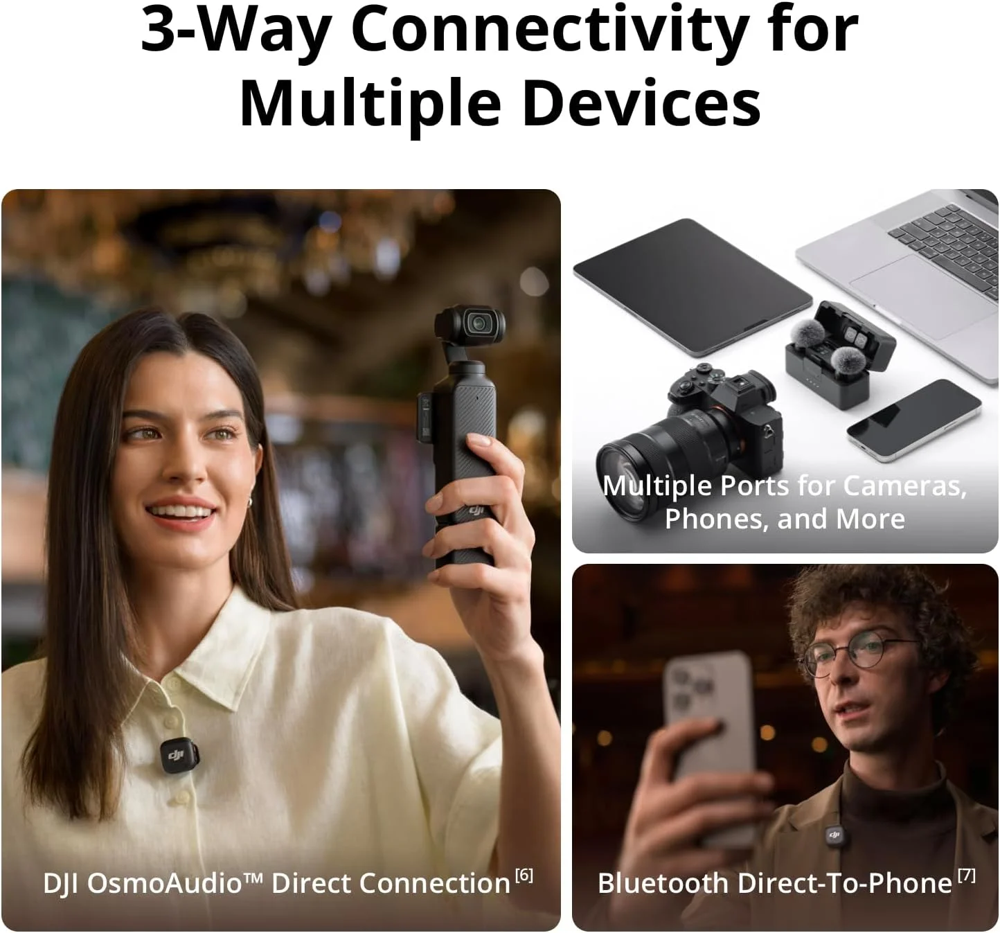 فرستنده DJI Mic 3، میکروفون مینی بی سیم برای آیفون/دوربین/اندروید، میکروفون یقهای، 32 بیتی شناور، کد زمانی یکپارچه، ولاگ، مصاحبه، استریمینگ، نسخه امارات فرستنده DJI Mic 3، میکروفون مینی بی سیم برای آیفون/دوربین/اندروید، میکروفون یقهای، 32 بیتی شناور، کد زمانی یکپارچه، ولاگ، مصاحبه، استریمینگ، نسخه امارات