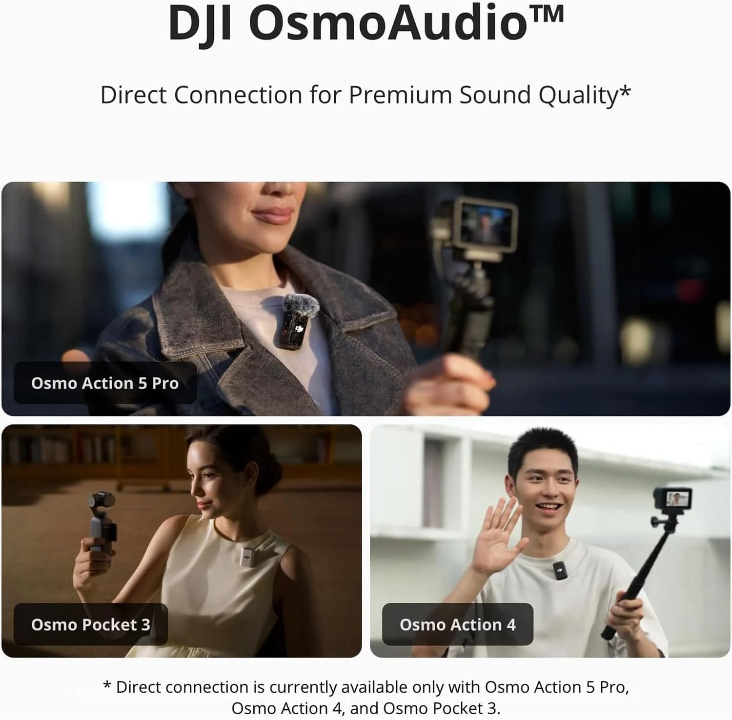 DJI Mic 2 (2 TX + 1 RX + جعبه شارژ)، میکروفون یقه ای بی سیم، حذف نویز، برد 820 فوت، میکروفون برای آیفون، اندروید، دوربین به همراه 2 میکروفون یقه ای کندانسور همه جهته DJI Mic 2 (2 TX + 1 RX + جعبه شارژ)، میکروفون یقه ای بی سیم، حذف نویز، برد 820 فوت، میکروفون برای آیفون، اندروید، دوربین به همراه 2 میکروفون یقه ای کندانسور همه جهته
