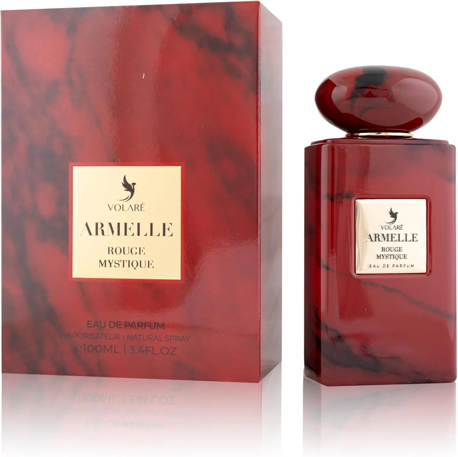 Volare, Armelle Rouge Mystique - ادو پرفیوم گلی کهربایی یونیسکس، 100 میلی لیتر | گل مریم مجلل، شکوفه پرتقال و یاس