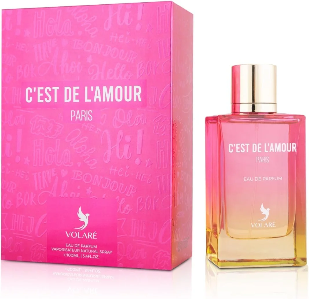 Volare C’est De L’amour | رایحه گلی چوبی با ترنج، شکوفه پرتقال و چوب صندل | ادو پرفیوم زنانه - 100 میلی لیتر
