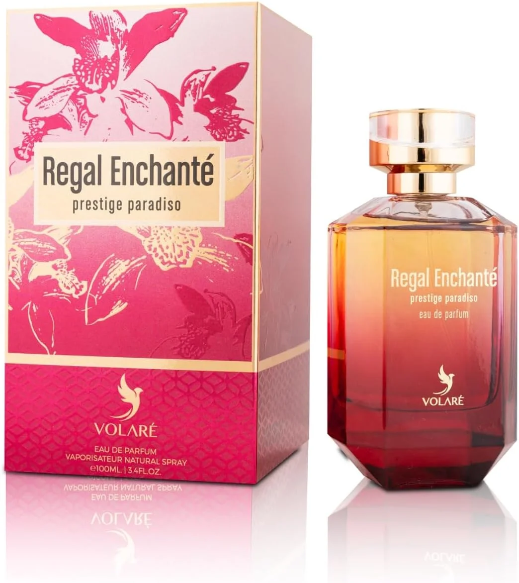 Volare Regal Enchante prestige paradiso | ادو پرفیوم زنانه لوکس با رایحه گل و چوب - 100 میلی لیتر