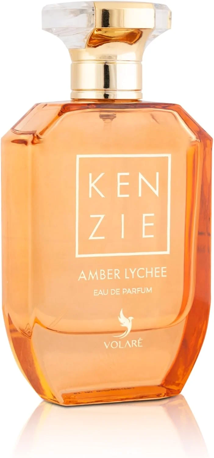 Volare Kenzie Amber Lychee | عطر میوه ای گلی با رایحه سرخالو، انگور فرنگی سیاه و کهربا | ادو پرفیوم زنانه - 100 میلی لیتر