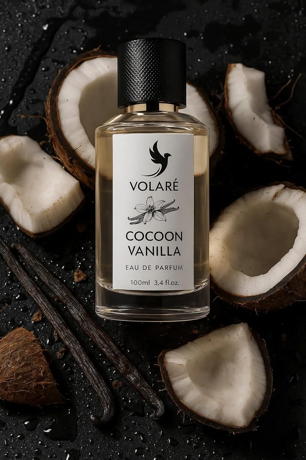 Volare Cocoon Vanilla | رایحه نارگیل خامه‌ای و وانیل گرم | ادو پرفیوم زنانه - 100 میلی لیتر