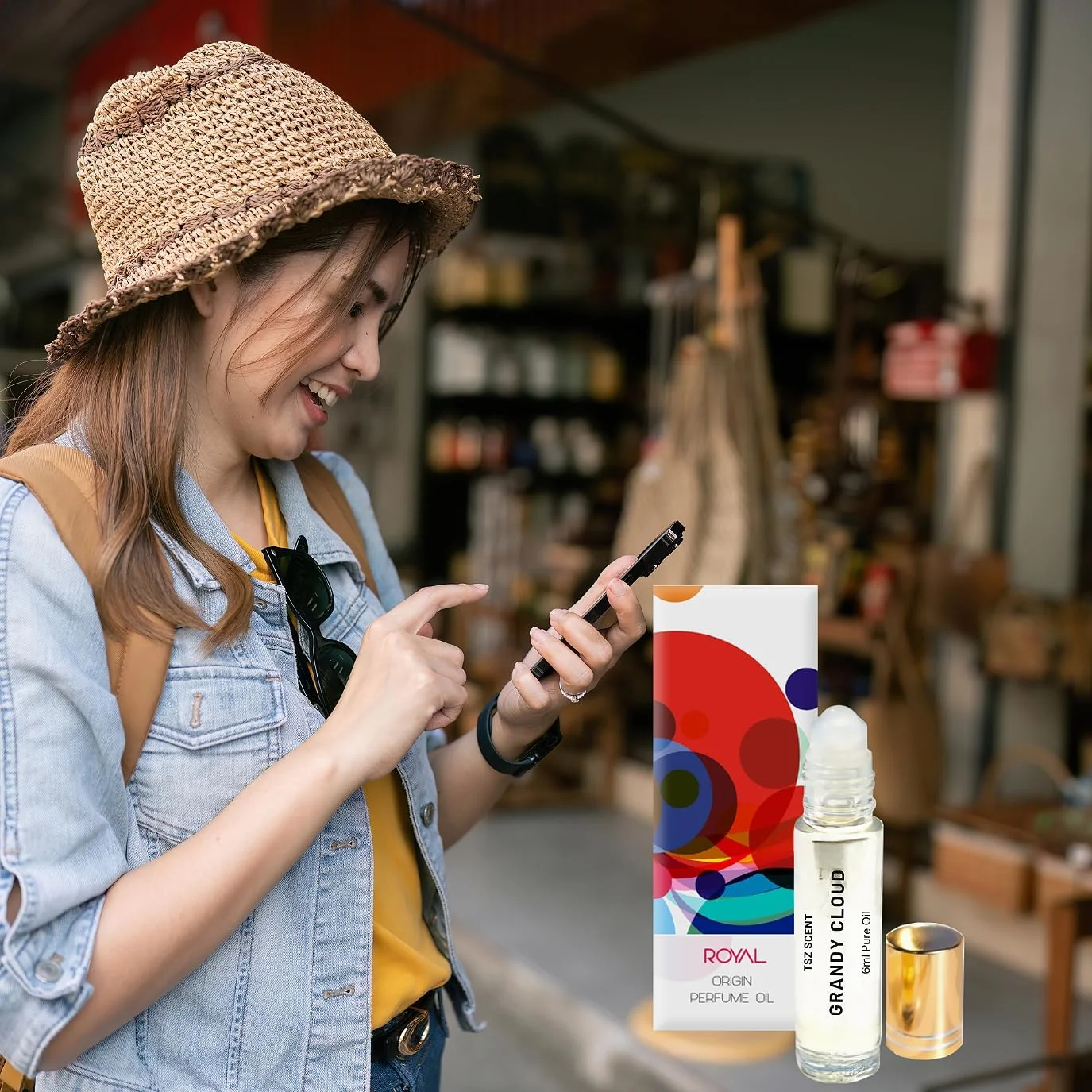 روغن عطر زنانه TSZ Scent Grandy Cloud، رول-آن 6 میلی لیتری، ماندگاری طولانی، بدون الکل، رایحه گلی و تازه، لوکس سایز مسافرتی، فرمولاسیون ملایم و سازگار با پوست، مناسب هدیه، محصول امارات متحده عربی و خاورمیانه