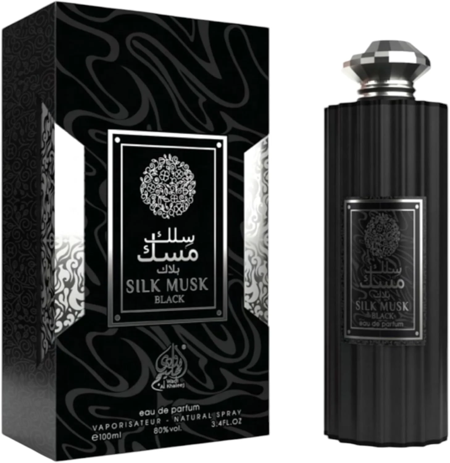 SILK MUSK BLACK Eau de Perfume 100ml for Unisex by Wadi Al Khaleej - Luxurious, Long-Lasting Fragrance